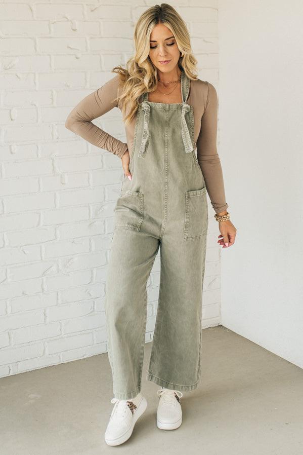 Niccola Knot Strap Overalls - ZENANA
