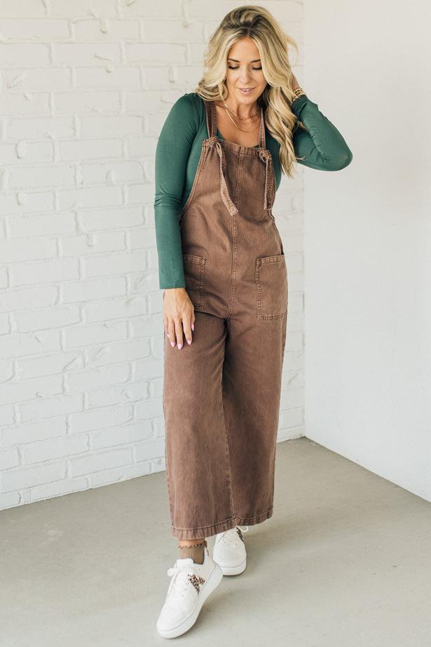 Niccola Knot Strap Overalls - ZENANA