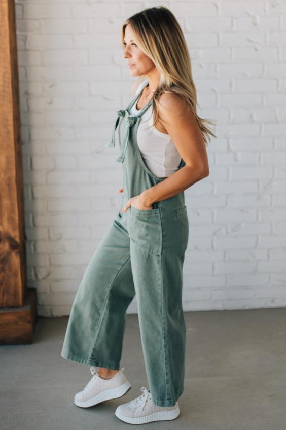 Niccola Knot Strap Overalls - ZENANA