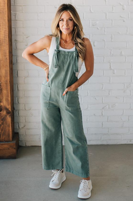 Niccola Knot Strap Overalls - ZENANA