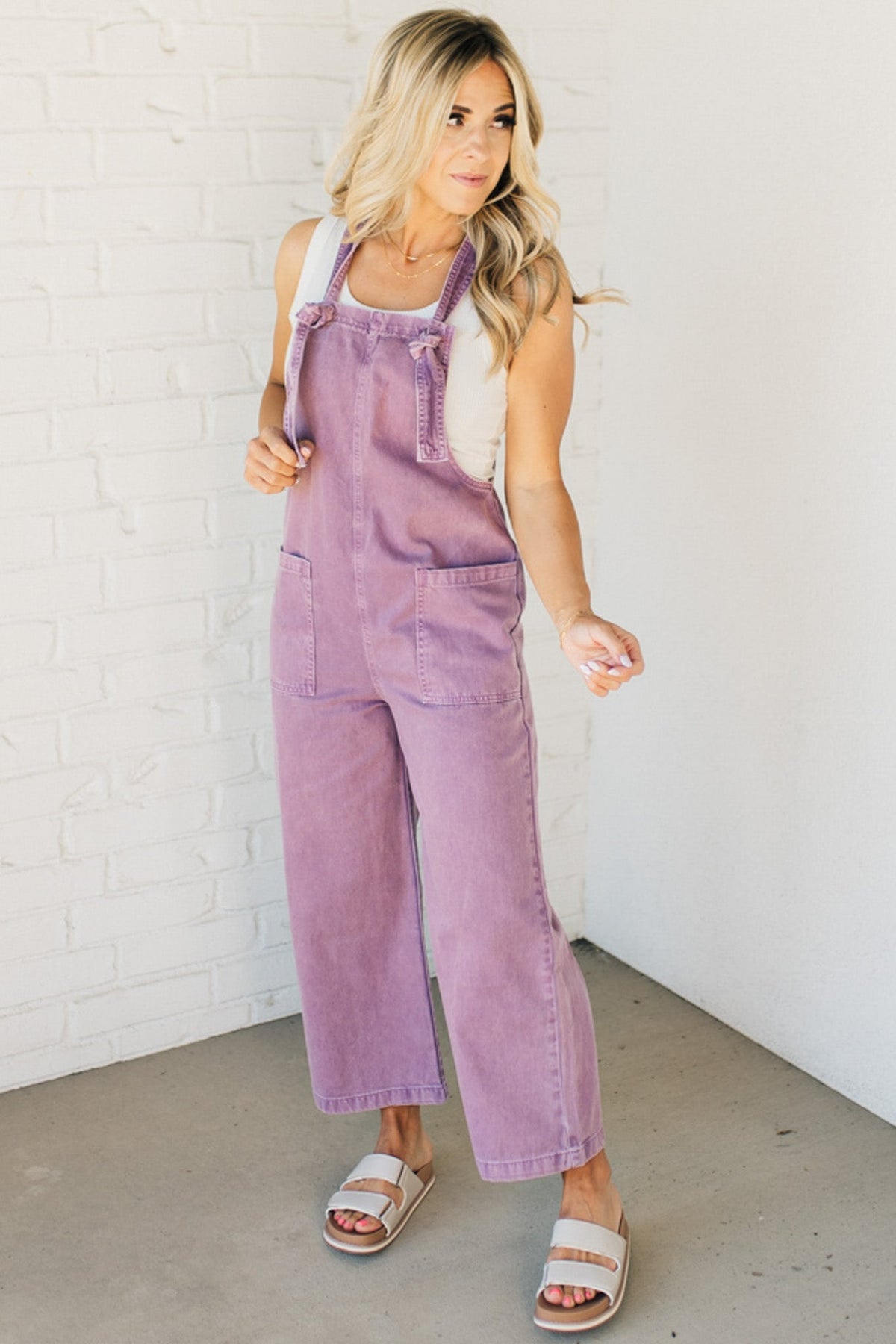 Niccola Knot Strap Overalls - ZENANA