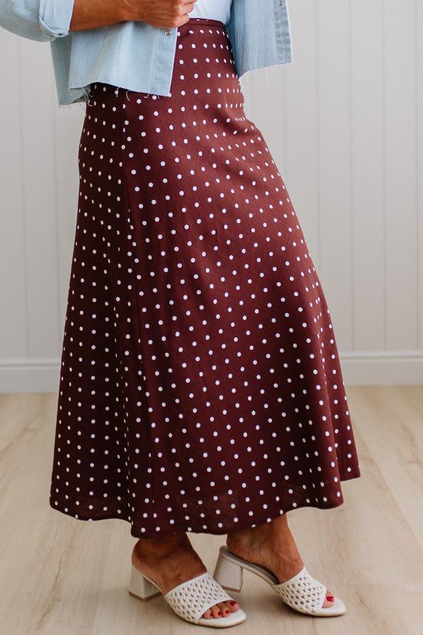 Pauly Polka Dot Midi Skirt