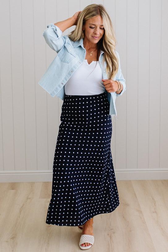 Pauly Polka Dot Midi Skirt