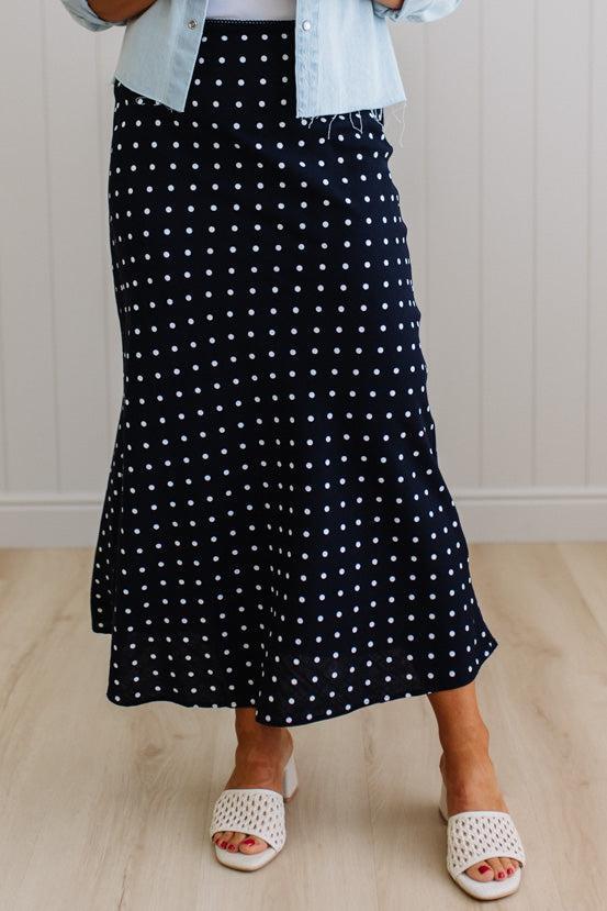 Pauly Polka Dot Midi Skirt