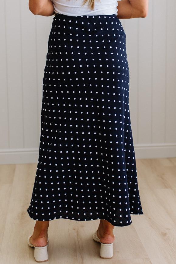 Pauly Polka Dot Midi Skirt