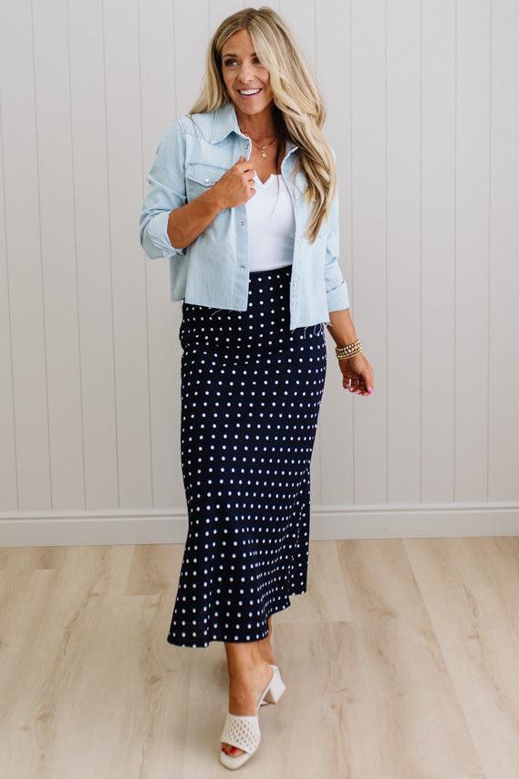 Pauly Polka Dot Midi Skirt