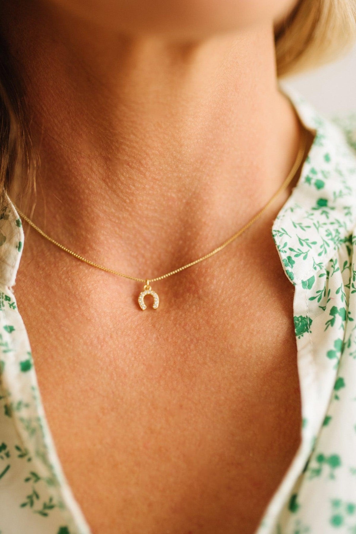 Pave Horseshoe Pendant