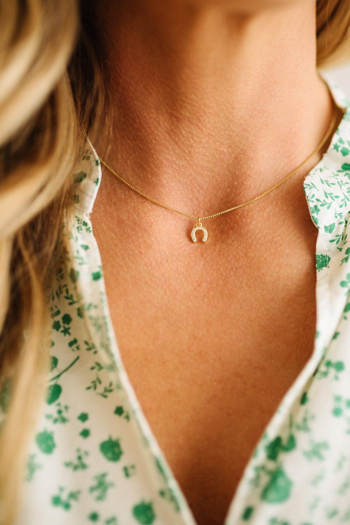 Pave Horseshoe Pendant