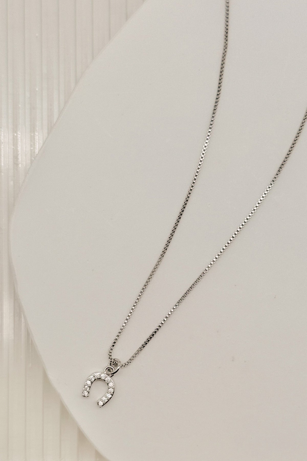 Pave Horseshoe Pendant