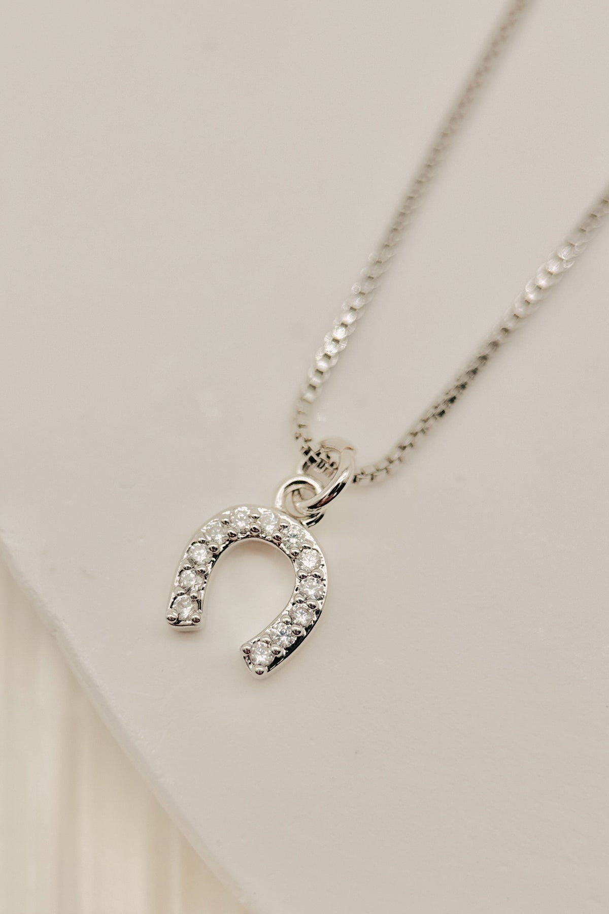 Pave Horseshoe Pendant