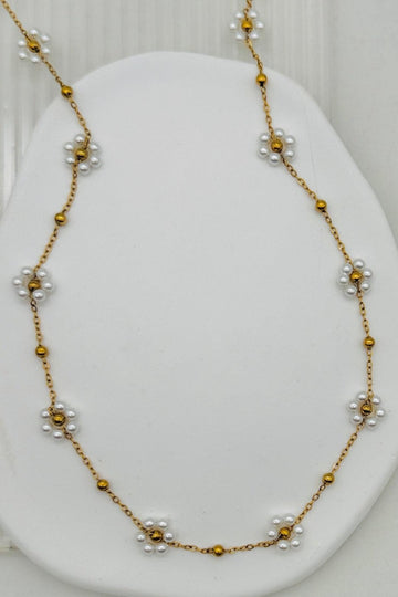 Pearl Daisy Collar Necklace