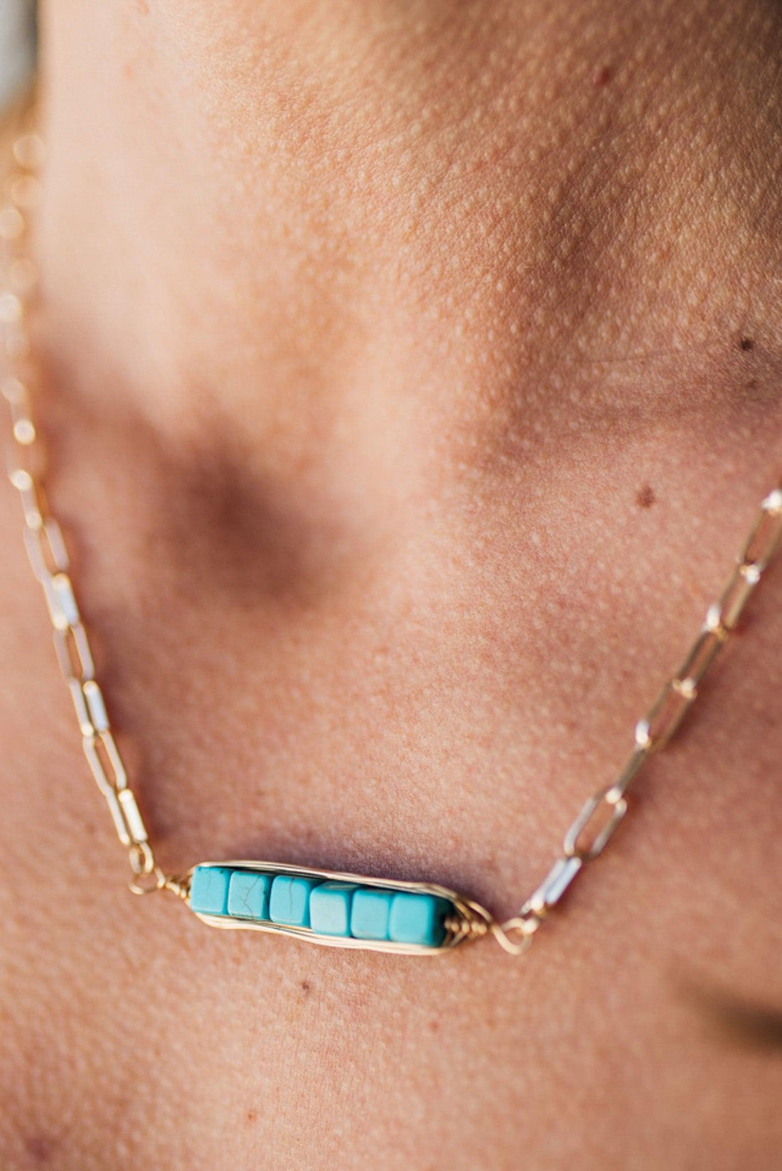 Peas in a Pod Turquoise Necklace