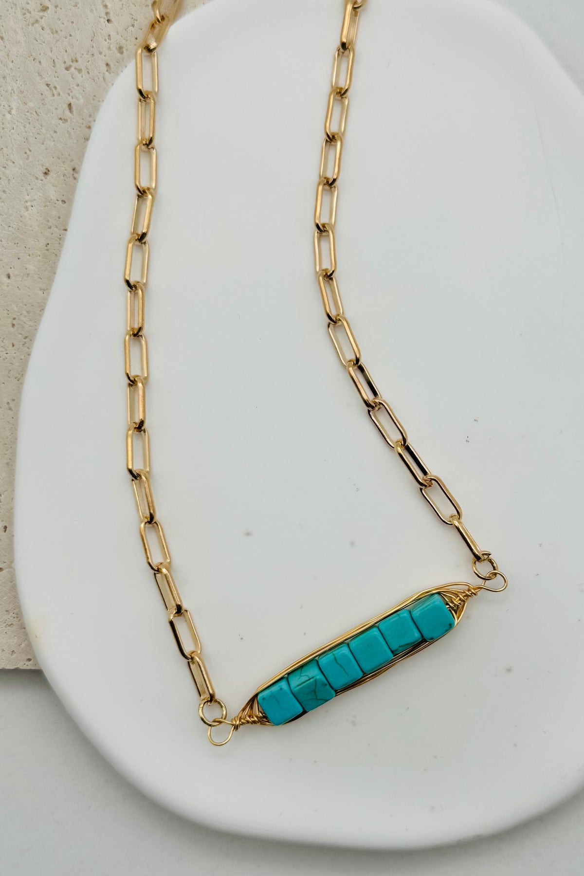 Peas in a Pod Turquoise Necklace