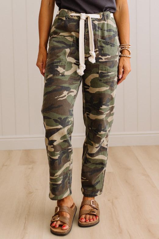 Peyton Camo Barrel Jeans - LOVLOV