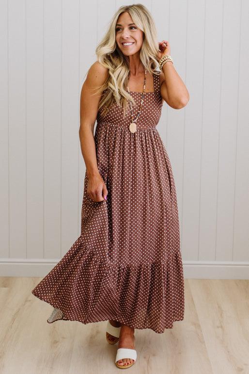 Phiffer Polka Dot Maxi Dress