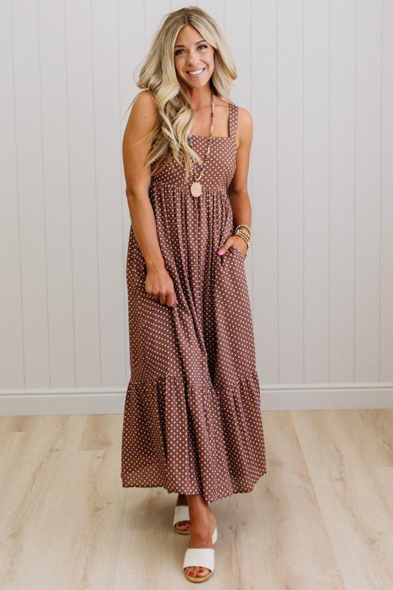 Phiffer Polka Dot Maxi Dress