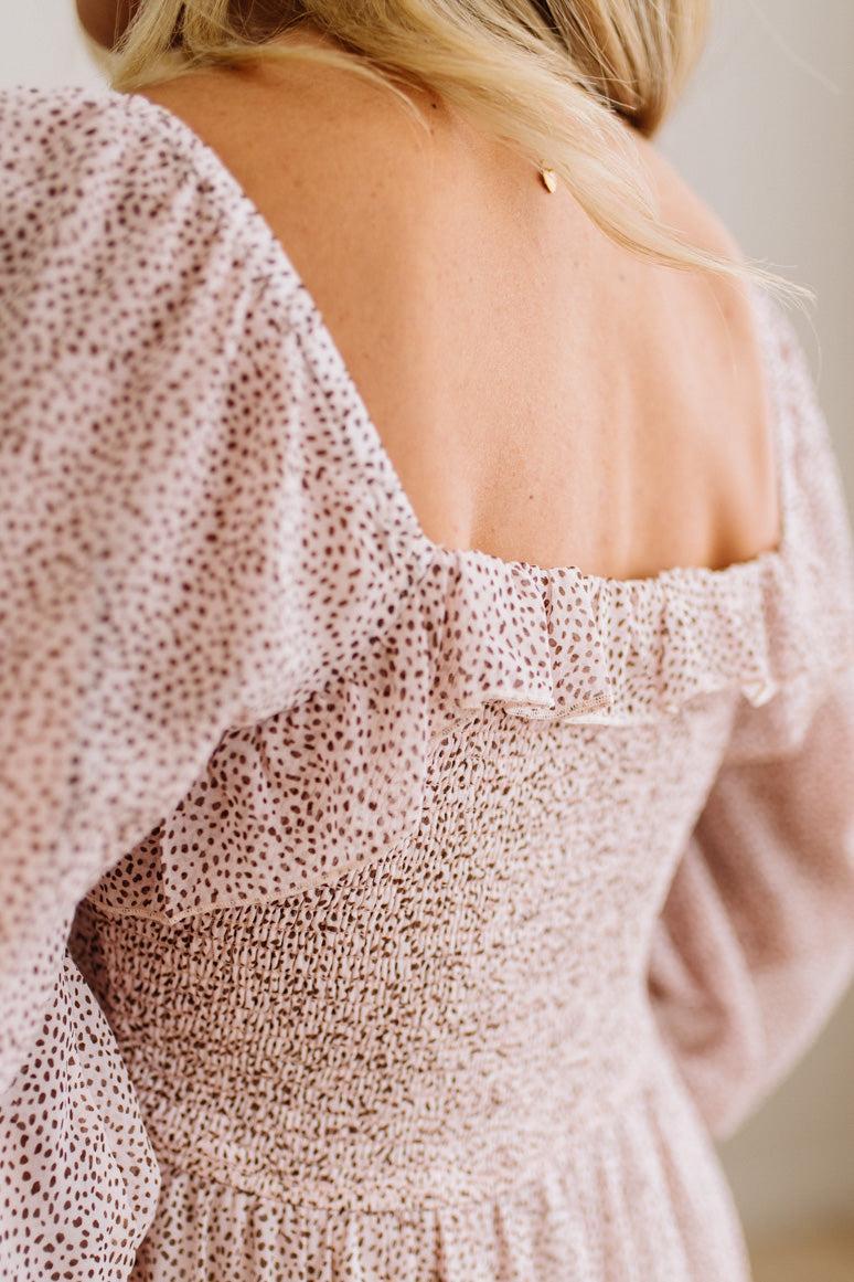 Phoebe Smocked Bow Front Maxi