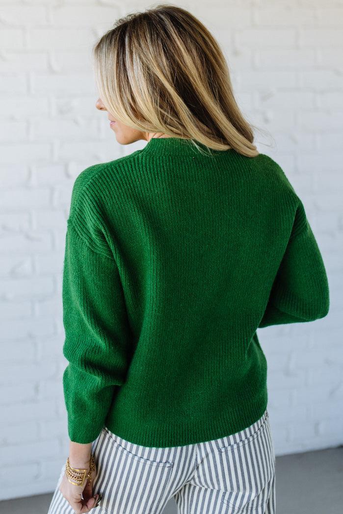 Plaid Bow Accent Sweater