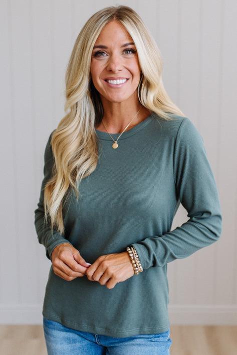 Polly Ribbed Essential Tee