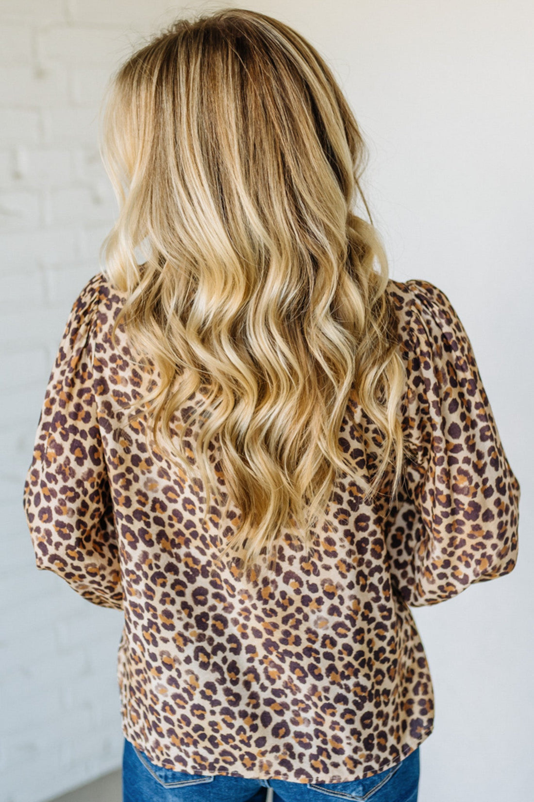 Portia Leopard Contrast Trim Top