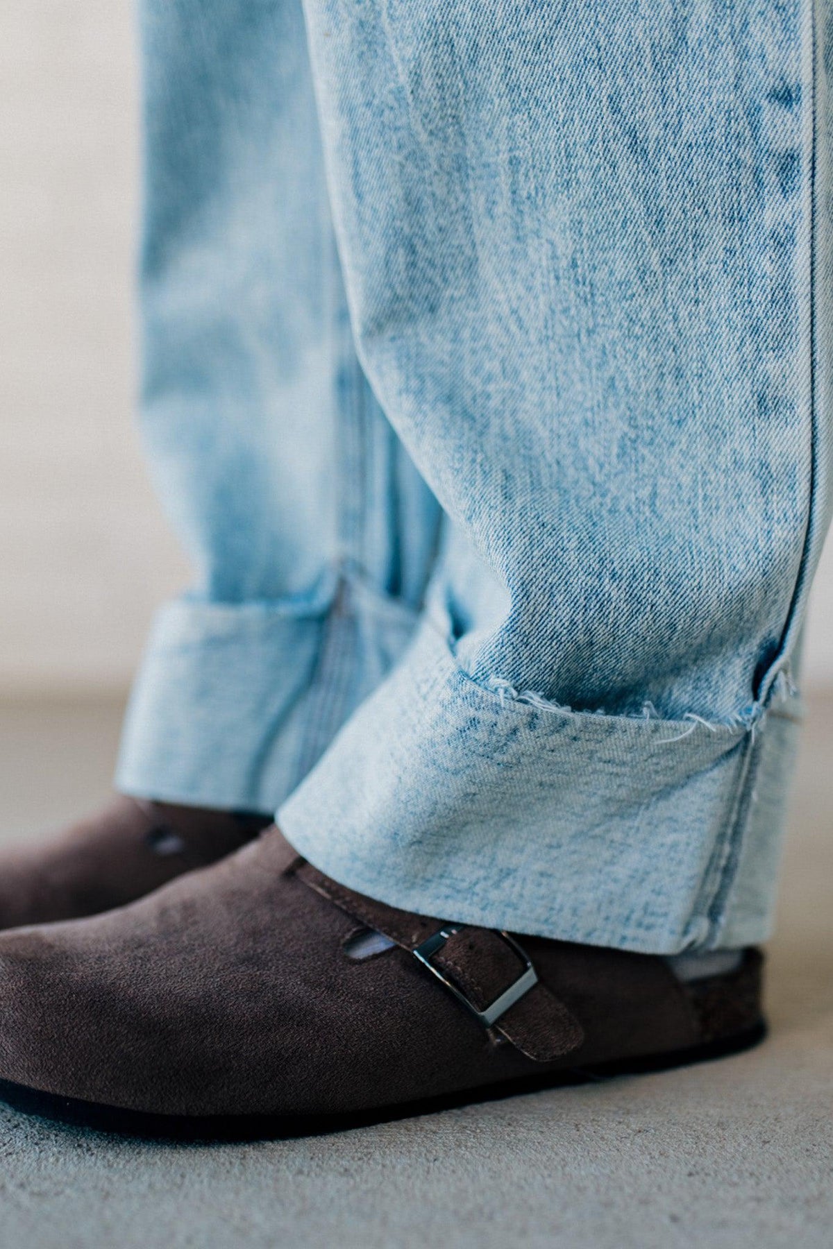 Rhauli Rolled Bottom Barrel Jeans - SO ME