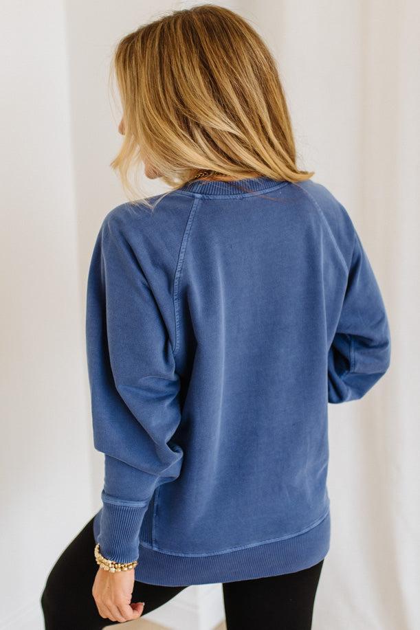Ribbed Accent Pocketed Pullover