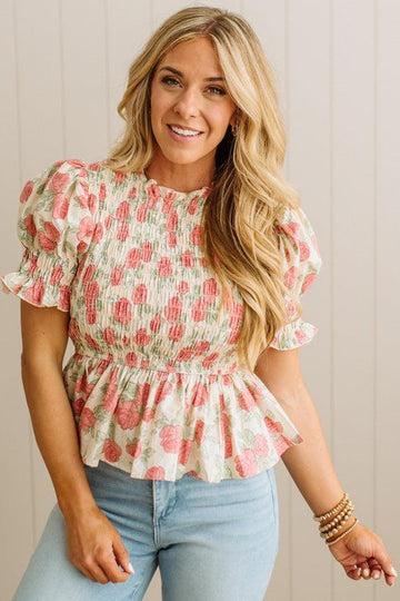 Rosebud Smocked Top