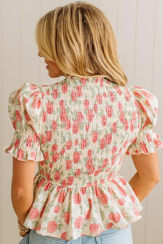 Rosebud Smocked Top