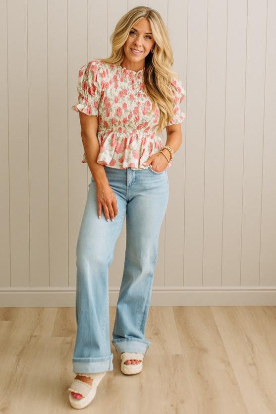 Rosebud Smocked Top