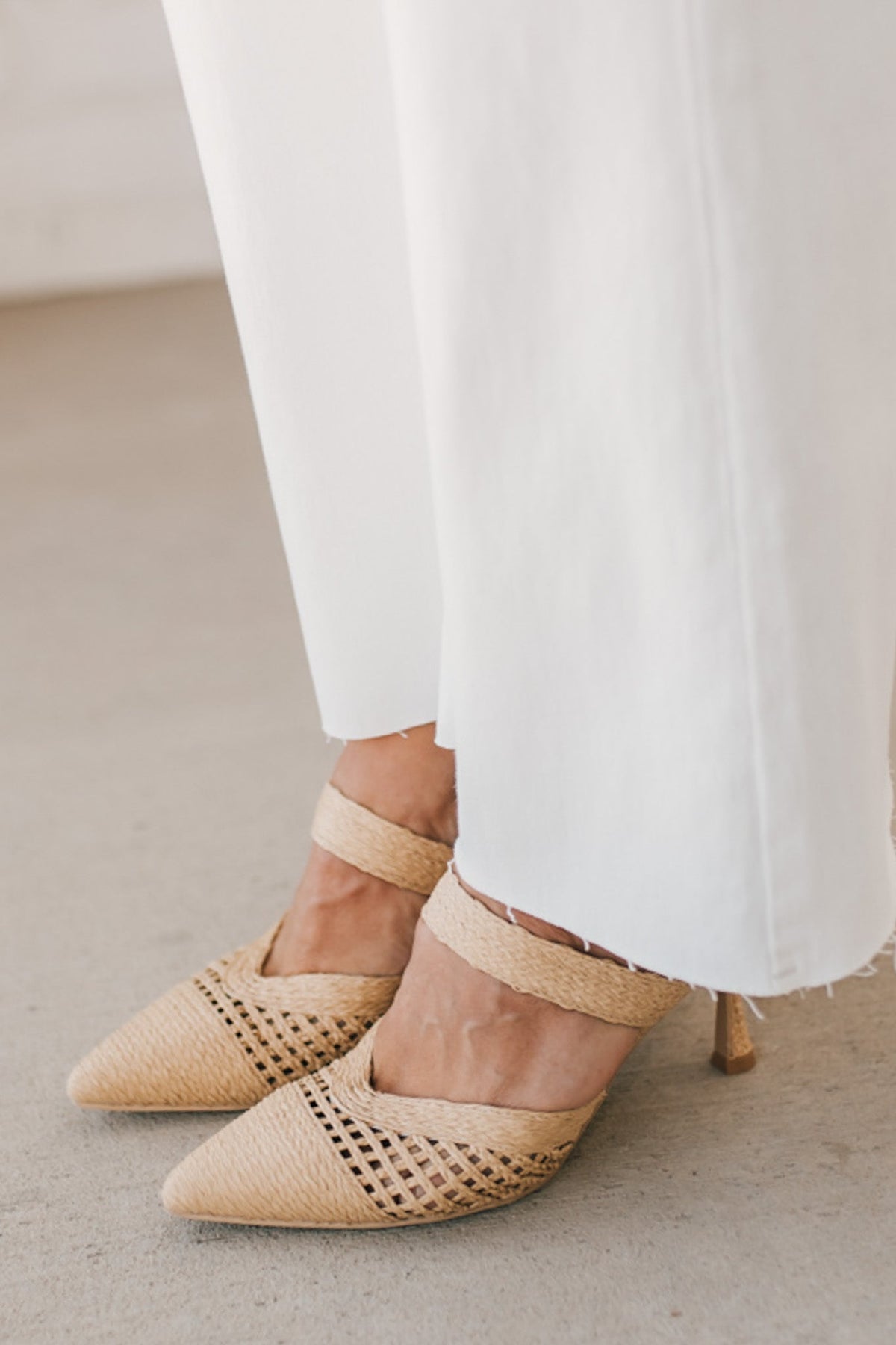 Rylie Raffia Kitten Heels