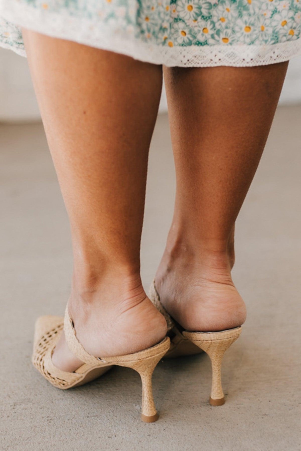 Rylie Raffia Kitten Heels