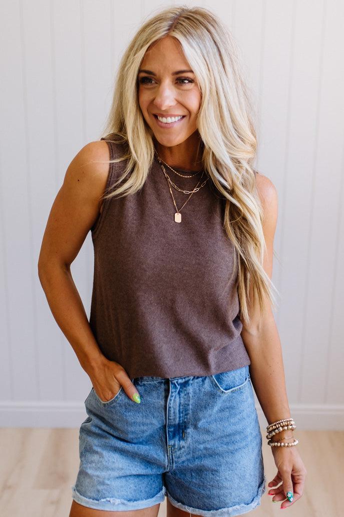 Sabre Sleeveless Solid Sweater