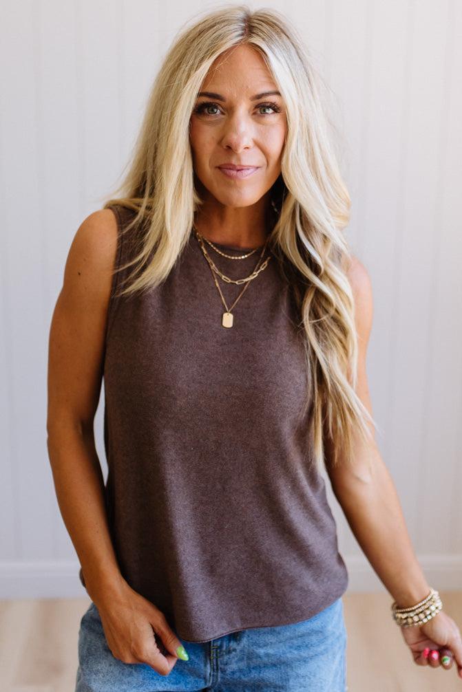 Sabre Sleeveless Solid Sweater