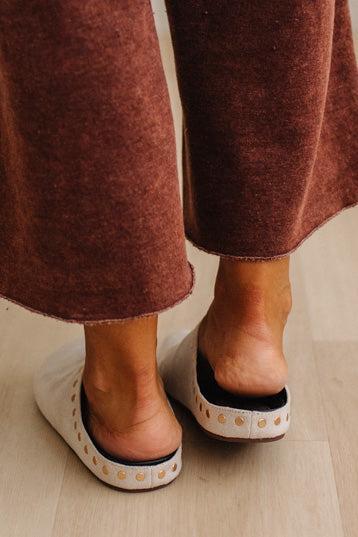 Saila Suede Studded Slides