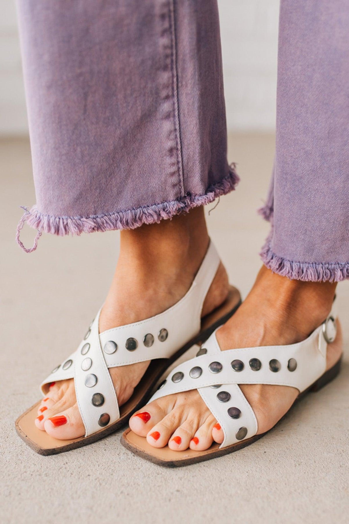 Sailey Studded Criss Cross Sandals