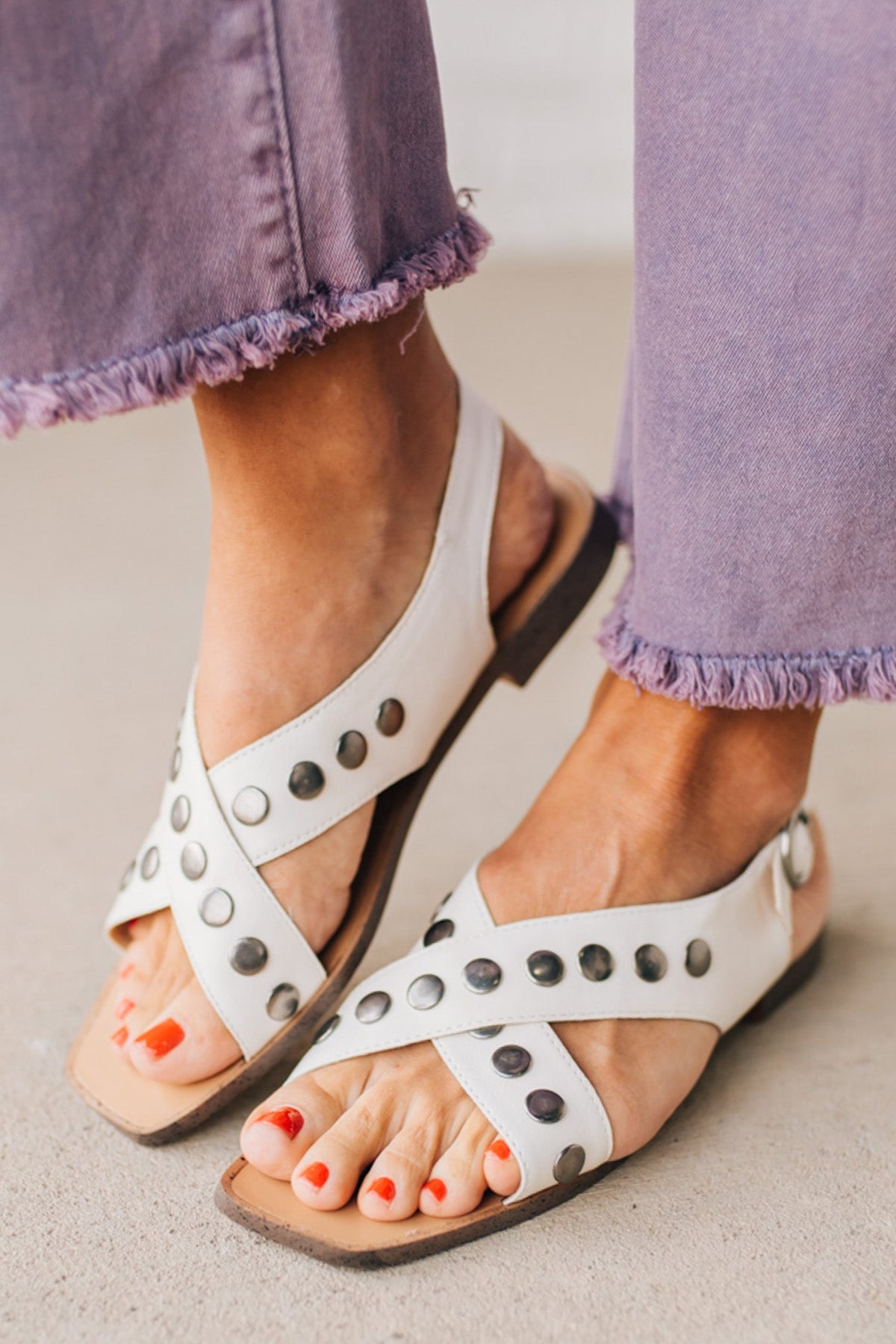 Sailey Studded Criss Cross Sandals