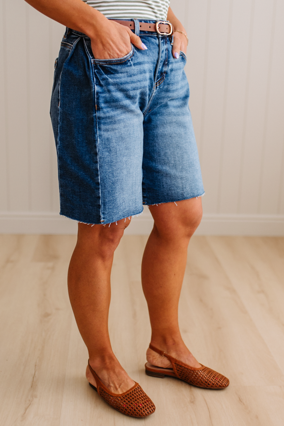 Sam Side Pleat Slouchy Shorts - RISEN