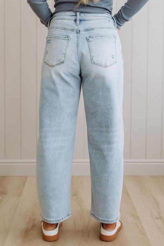 Sammi Barrel Cut Denim | Light Wash - RISEN