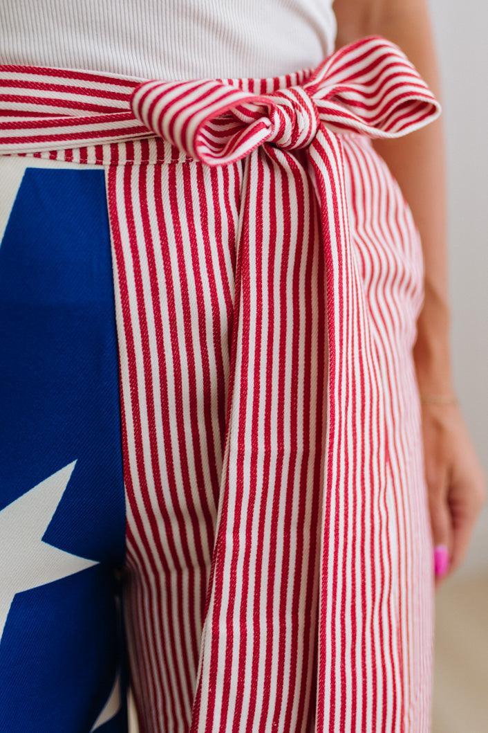 Sammi Stars and Stripes Side Tie Pants