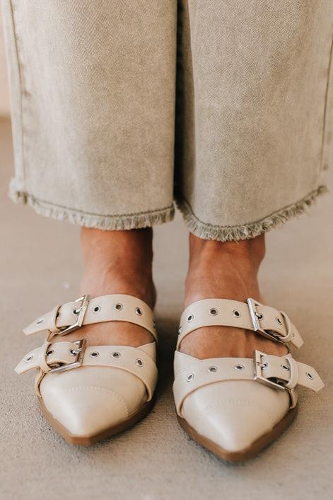Sawyer Studded Pointed Toe Flats | Sand
