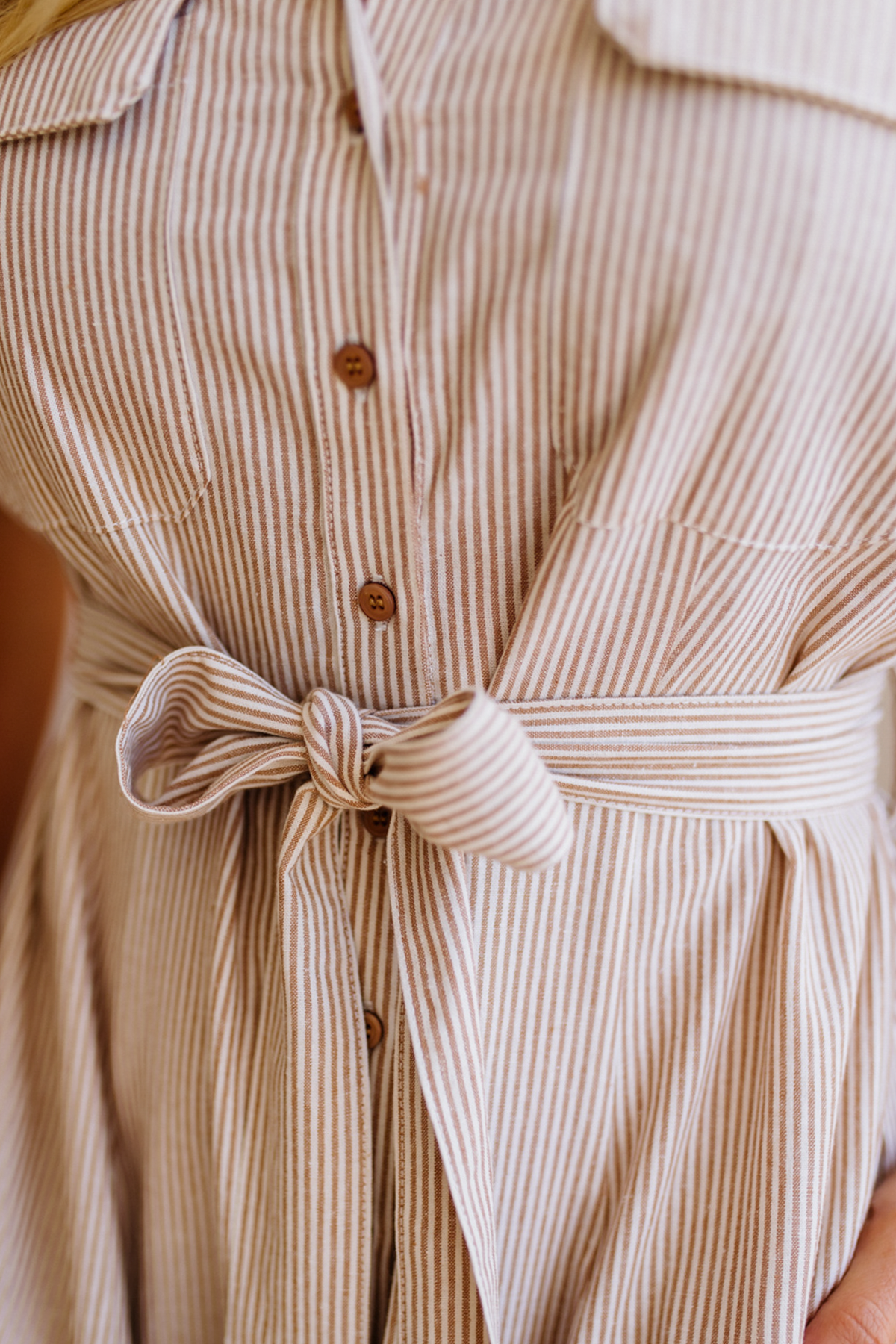 Saylor Striped Cotton Button Down Dress | Flax