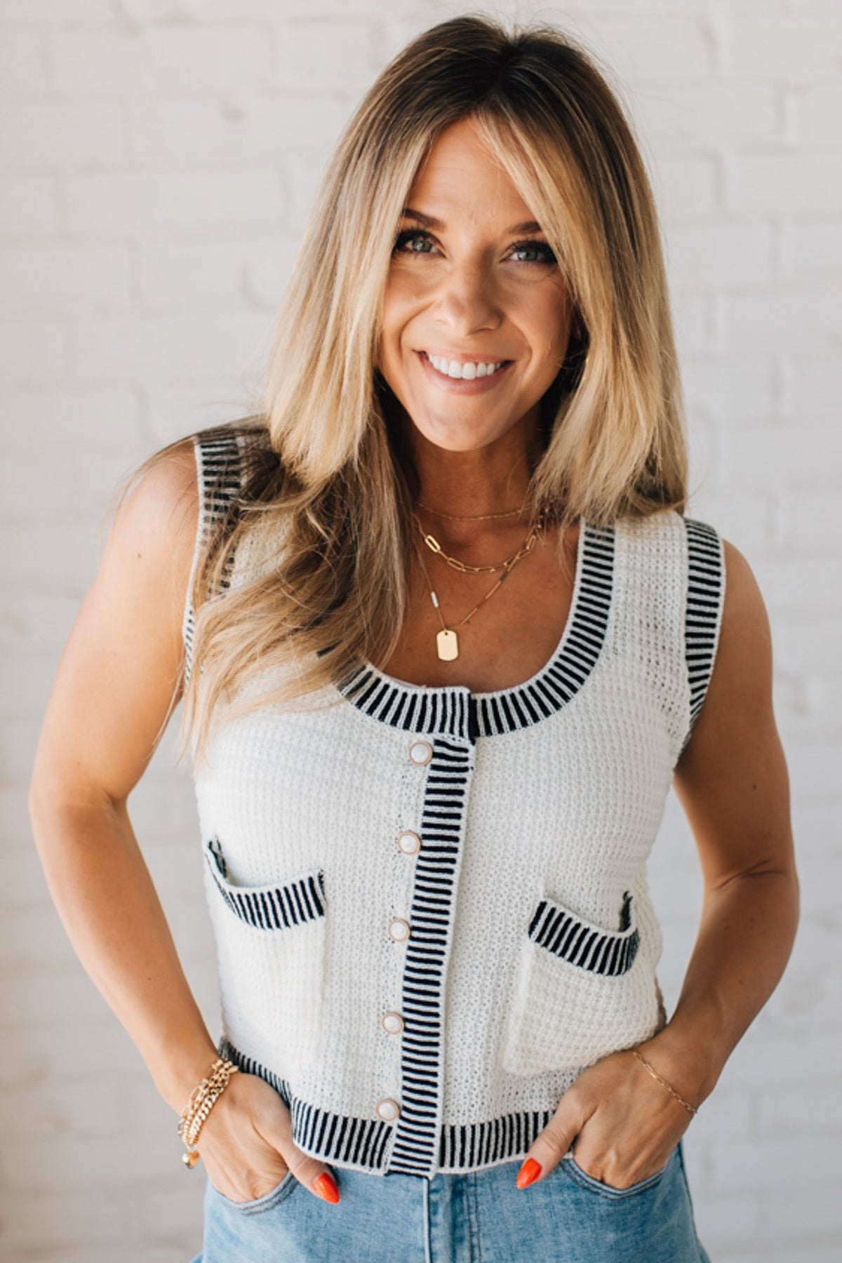 Scoop Neck Accent Tank