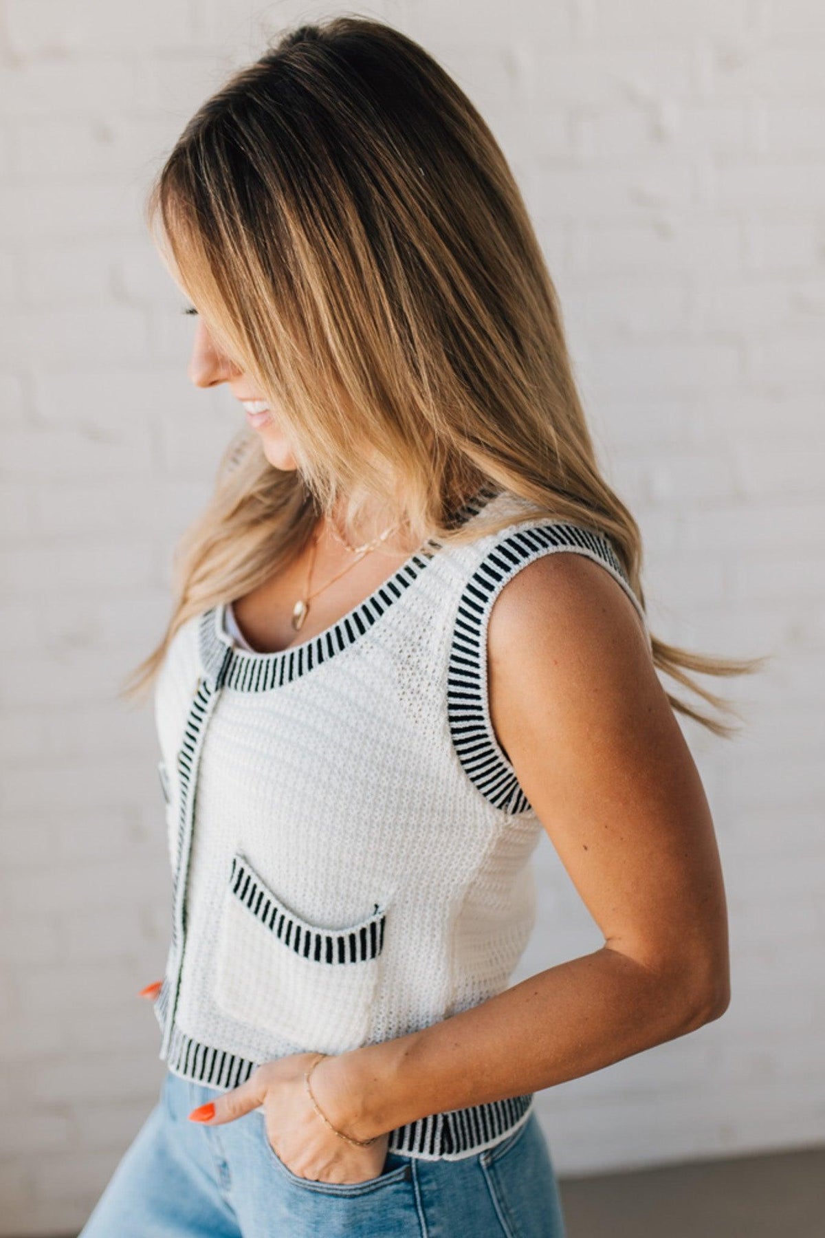 Scoop Neck Accent Tank