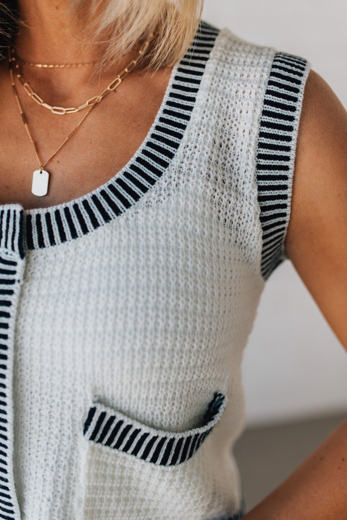 Scoop Neck Accent Tank