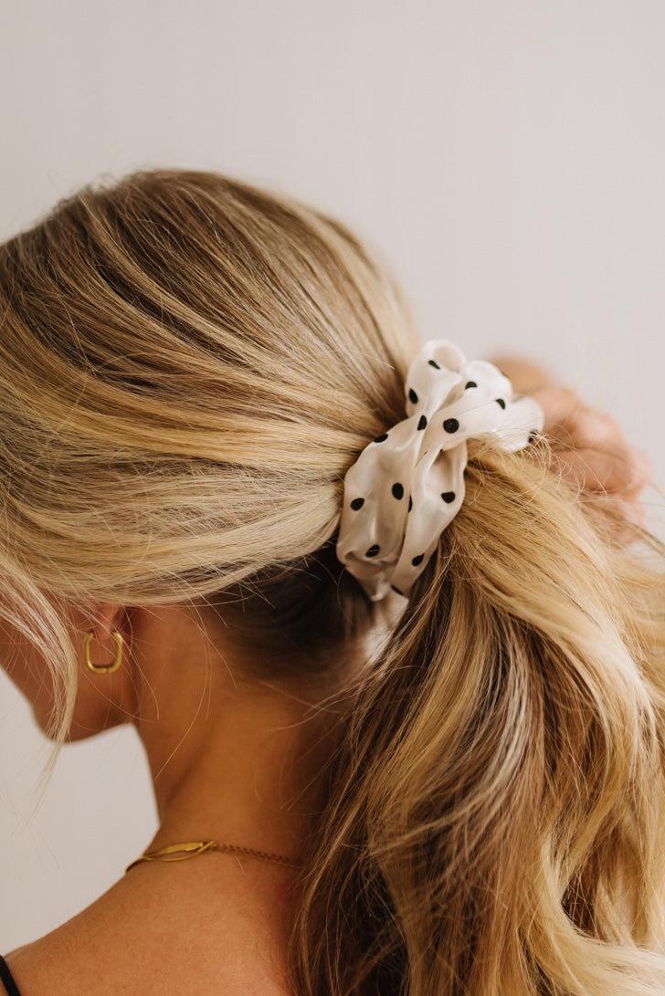 Sheer Polka Dot Scrunchie
