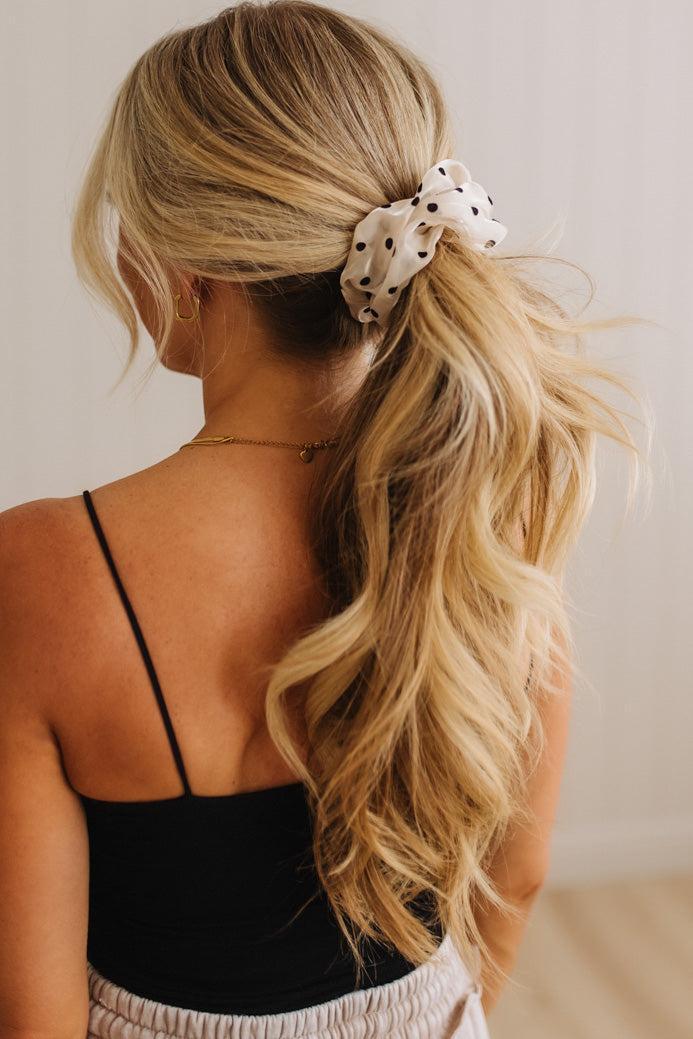 Sheer Polka Dot Scrunchie
