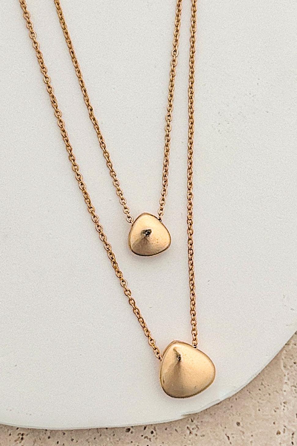 Shiny Pebbles Layered Necklace