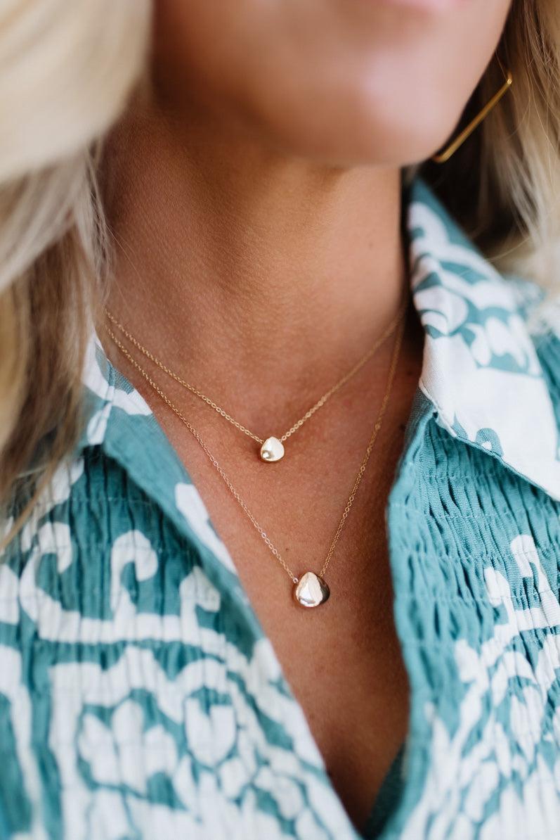 Shiny Pebbles Layered Necklace