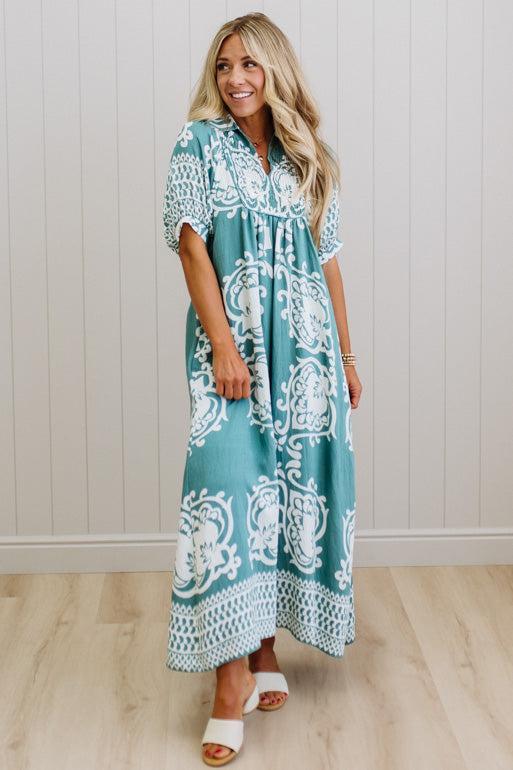 Shirley Printed Smocked Dress