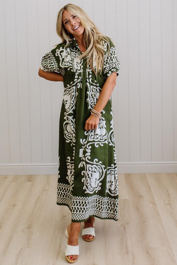 Shirley Printed Smocked Dress